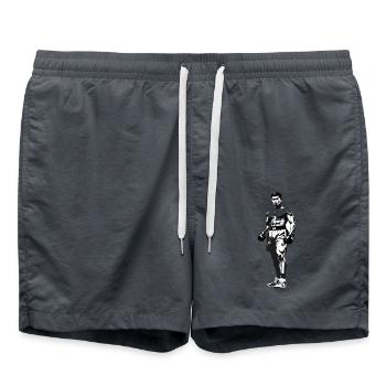 Thai Boxer - Martial Arts Sticker - Badeshorts - Anthrazit - Vorne - AI Model Male 185 light (185cm)