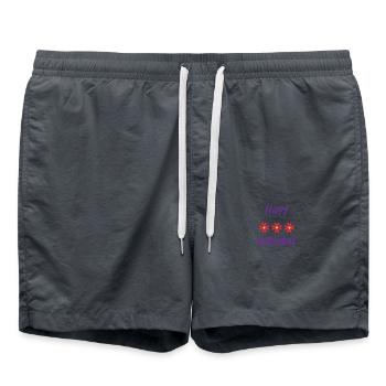 JOYEUX ANNIVERSAIRE. HAPPY BIRTHDAY. ANNIVERSAIRE. - Short de bain - charbon - Devant - AI Model Male 185 light (185cm)