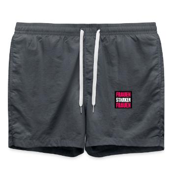 frauen stärken frauen - Badeshorts - Anthrazit - Vorne - AI Model Male 185 light (185cm)