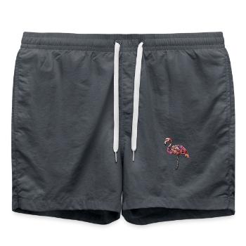 Flamingo Bunt - Badeshorts - Anthrazit - Vorne - AI Model Male 185 light (185cm)