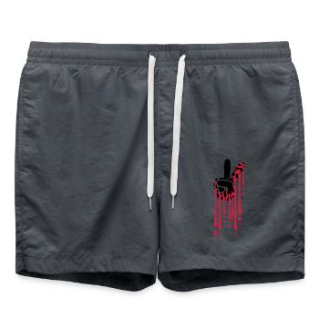 Blood Drops Paix - Short de bain - charbon - Devant - AI Model Male 185 light (185cm)