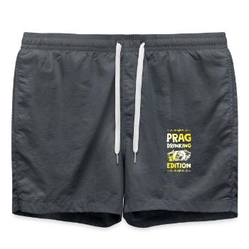Prag Drinking Spruch - Badeshorts - Anthrazit - Vorne - AI Model Male 185 light (185cm)