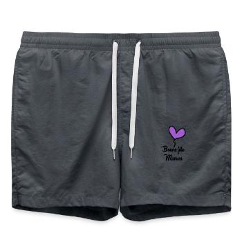 HAPPY MOTHER'S DAY. MOM. MOTHER'S DAY - Swim Trunks - anthracite - Front - AI Model Male 185 light (185cm)