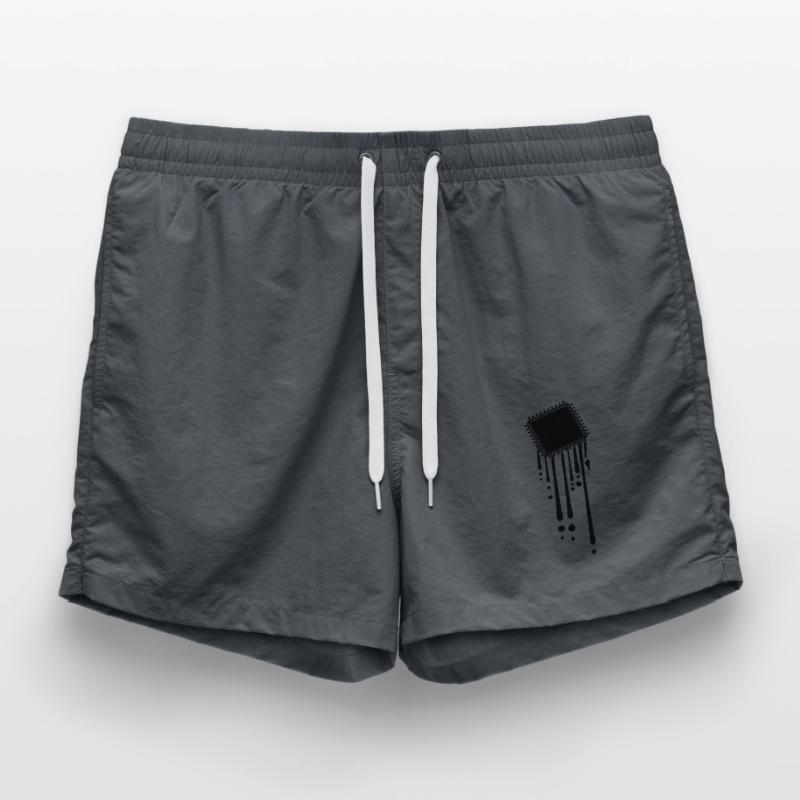 processor melt drops graffiti cpu computer Swim Trunks