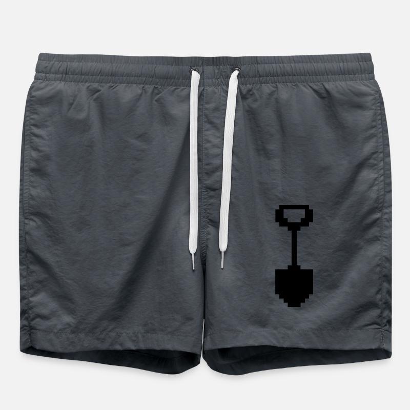 schaufel pixel - Badeshorts - Anthrazit