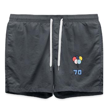 70. 70 ANS. 70e ANNIVERSAIRE. ANNIVERSAIRE 70 ANS. - Short de bain - charbon - Devant - AI Model Male 185 light (185cm)