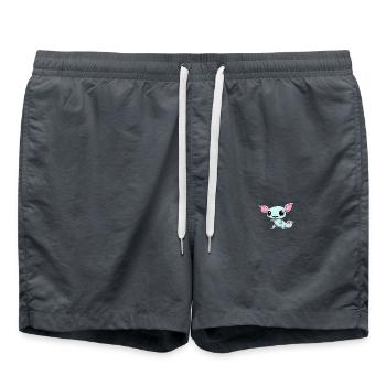 Mignon Kawaii Axolotl - Short de bain - charbon - Devant - AI Model Male 185 light (185cm)