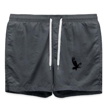White-tailed eagle with huge wings tattoo style bird - Swim Trunks - anthracite - Front - AI Model Male 185 light (185cm)