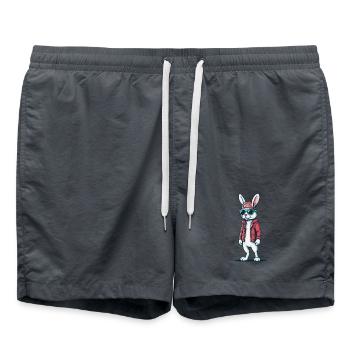 Cooles Streetstyle-Kaninchen - Badeshorts - Anthrazit - Vorne - AI Model Male 185 light (185cm)