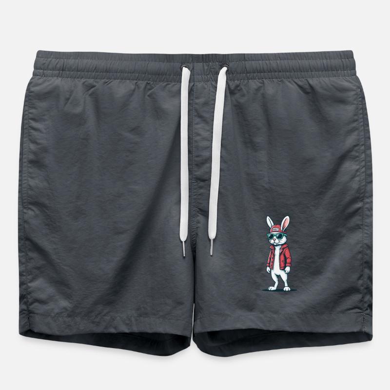 Lapin cool style de rue - Short de bain - charbon