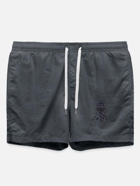 Night Leaf Raven from Purple Leaves - Swim Trunks - anthracite