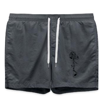 Patrizia Name Vorname Namensblume - Badeshorts - Anthrazit - Vorne - AI Model Male 185 light (185cm)