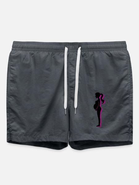 Femme Grossesse Bébé - Short de bain - charbon