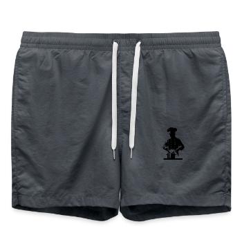 Küchenkoch und Hobbykoch Silhouette Portrait - Badeshorts - Anthrazit - Vorne - AI Model Male 185 light (185cm)