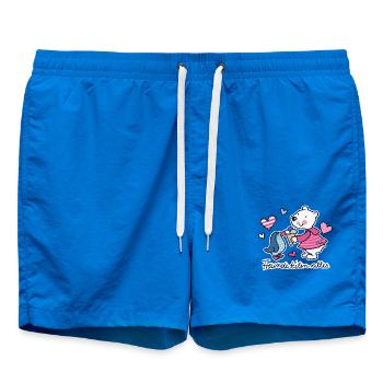 Friends share everything - Swim Trunks - cobalt blue - Front