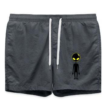 Alien Außerirdischer - Badeshorts - Anthrazit - Vorne - AI Model Male 185 light (185cm)