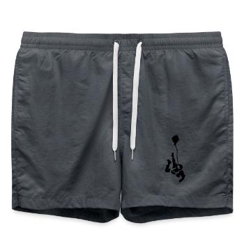 Fallschirmspringer - Badeshorts - Anthrazit - Vorne - AI Model Male 185 light (185cm)