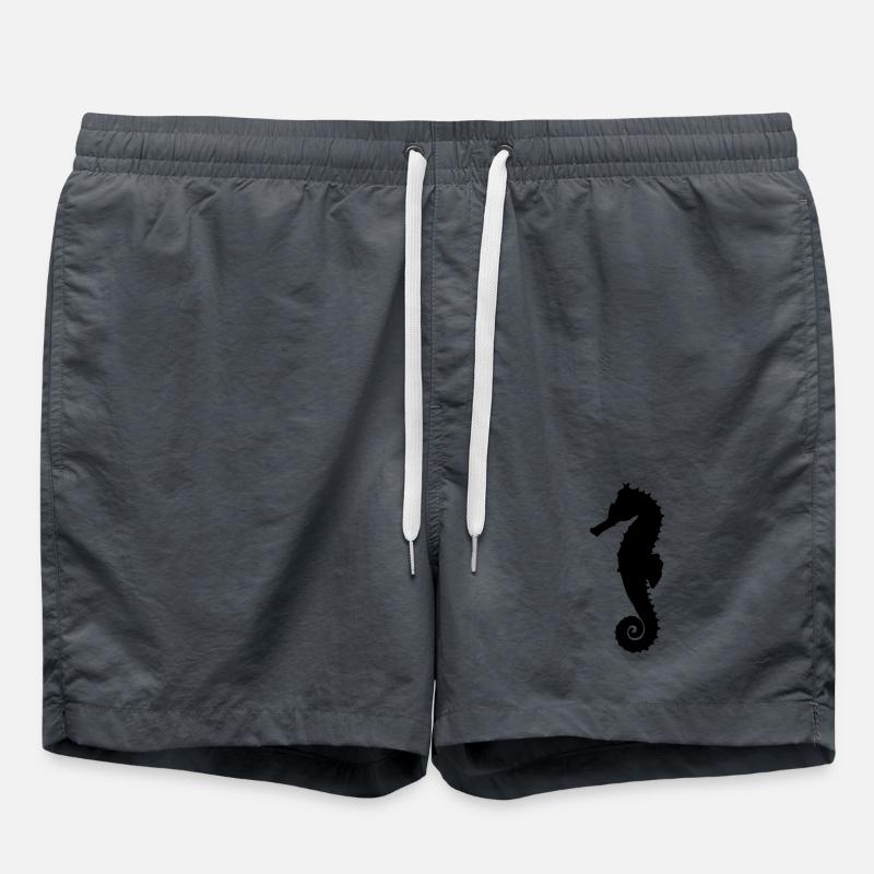 Hippocampe noir - Short de bain - charbon
