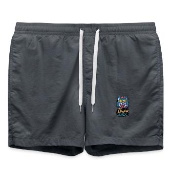 Ibiza 2025 Party Wolf - Swim Trunks - anthracite - Front - AI Model Male 185 light (185cm)