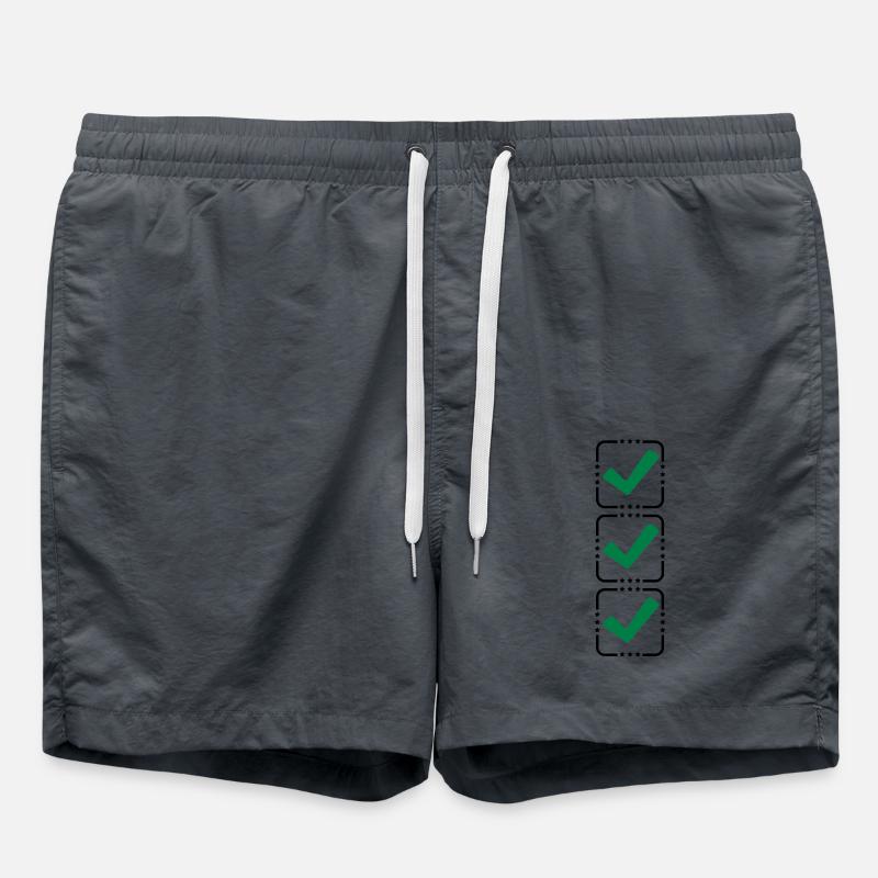 3 hook buttons - Swim Trunks - anthracite
