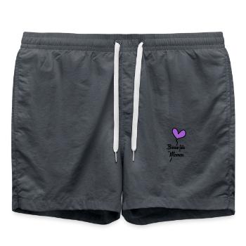 MOTHER'S DAY. HAPPY MOTHER'S DAY. MOM - Swim Trunks - anthracite - Front - AI Model Male 185 light (185cm)