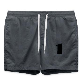 1 AN. 1er ANNIVERSAIRE. ANNIVERSAIRE 1 AN. 1. UN - Short de bain - charbon - Devant - AI Model Male 185 light (185cm)