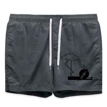 fête de la musique célébrer club disco raccrocher v - Short de bain - charbon - Devant - AI Model Male 185 light (185cm)