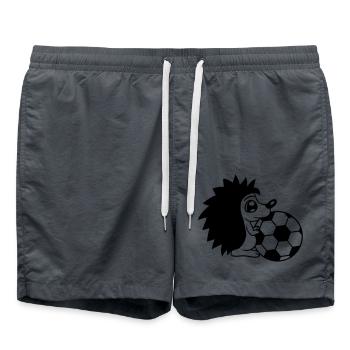 jouer au football ballon sport club dangereux pla - Short de bain - charbon - Devant - AI Model Male 185 light (185cm)