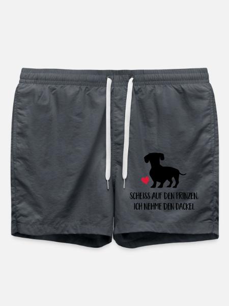 dackel - Badeshorts - Anthrazit