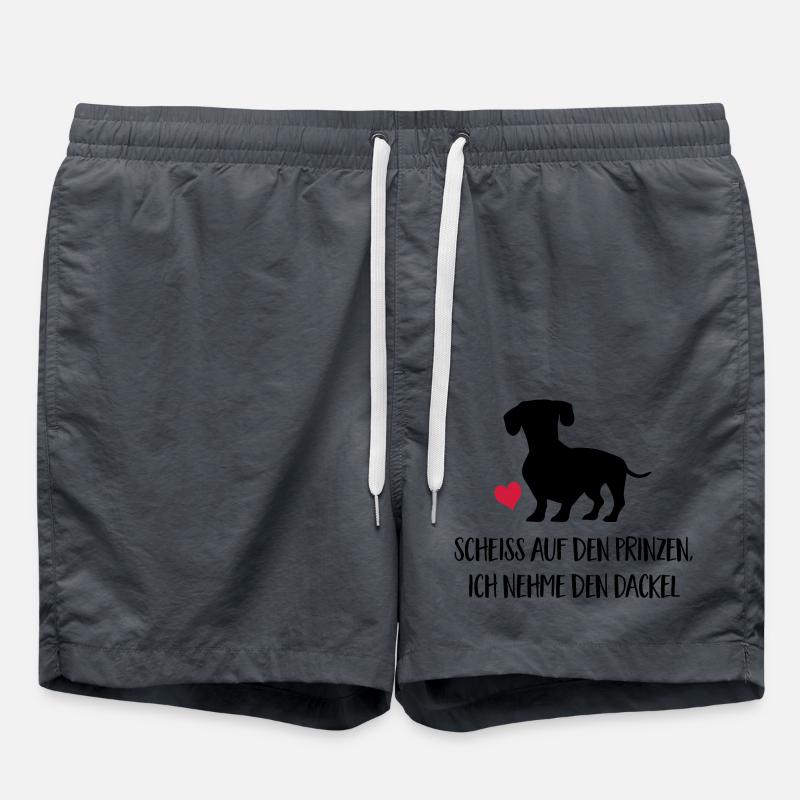 dackel - Badeshorts - Anthrazit