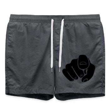 Zeigen Hand Finger - Badeshorts - Anthrazit - Vorne - AI Model Male 185 light (185cm)