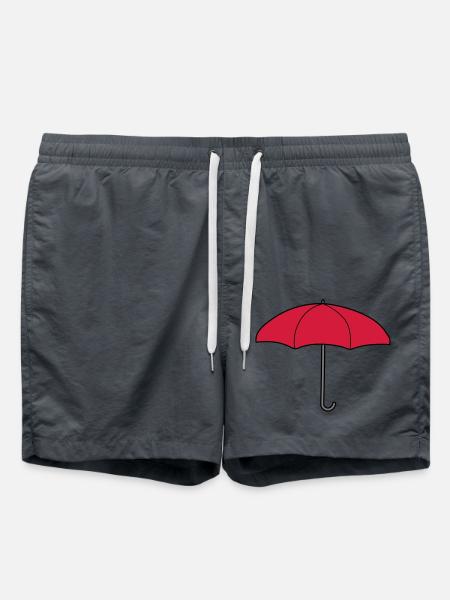 Red Umbrella Design - Swim Trunks - anthracite