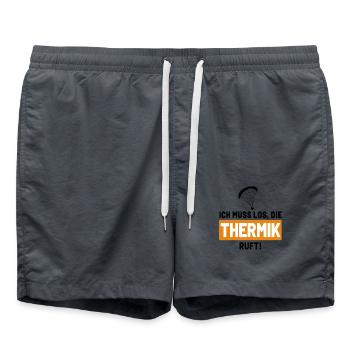 Ich muss los, die Thermik ruft - Badeshorts - Anthrazit - Vorne - AI Model Male 185 light (185cm)