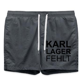 Lustige Sprüche - Badeshorts - Anthrazit - Vorne - AI Model Male 185 light (185cm)