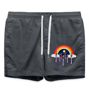 Himmel Trauer Jenseits Tod Trauern Regenbogen Gott - Badeshorts - Anthrazit - Vorne - AI Model Male 185 light (185cm)