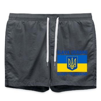 Slava ukraini - Badeshorts - Anthrazit - Vorne - AI Model Male 185 light (185cm)