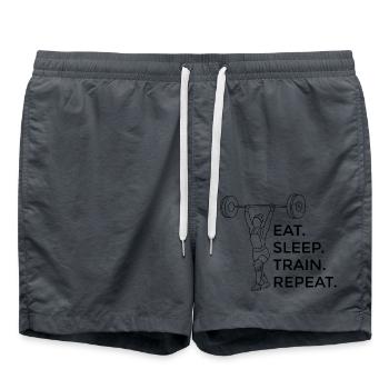 Musculation Fitness Bodybuilder Athlètes musculaires - Short de bain - charbon - Devant - AI Model Male 185 light (185cm)