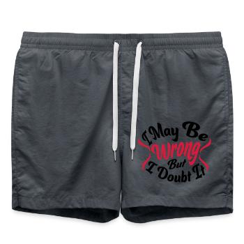 I may be wrong - Swim Trunks - anthracite - Front - AI Model Male 185 light (185cm)