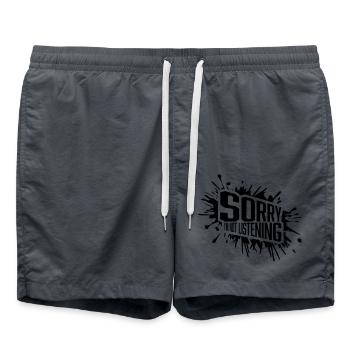sorry in not listening - Swim Trunks - anthracite - Front - AI Model Male 185 light (185cm)