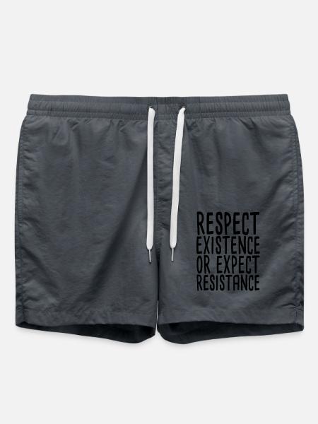 Respecter l’existence ou s’attendre à une résistance - Short de bain - charbon