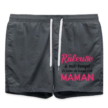 Maman râleuse - Short de bain - charbon - Devant - AI Model Male 185 light (185cm)