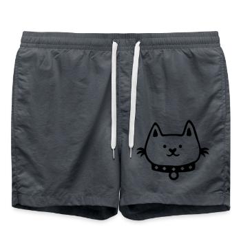 Cat Comic - Swim Trunks - anthracite - Front - AI Model Male 185 light (185cm)