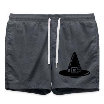 Chapeau sorcière - Short de bain - charbon - Devant - AI Model Male 185 light (185cm)