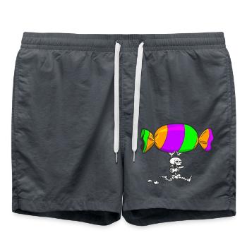 Halloween Skeleton 2 - Short de bain - charbon - Devant - AI Model Male 185 light (185cm)