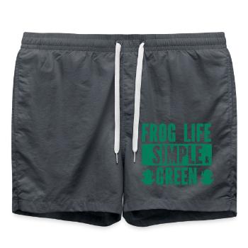 Frog - Amphibian Animal - Swim Trunks - anthracite - Front - AI Model Male 185 light (185cm)
