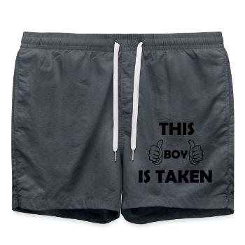 Ce garçon est pris - Short de bain - charbon - Devant - AI Model Male 185 light (185cm)