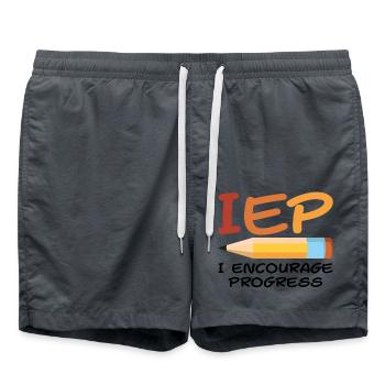 IEP SPED Lehrer Kunst | Lehrer für Sonderpädagogik - Badeshorts - Anthrazit - Vorne - AI Model Male 185 light (185cm)