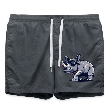 Rhino Bande dessinée Cool - Short de bain - charbon - Devant - AI Model Male 185 light (185cm)