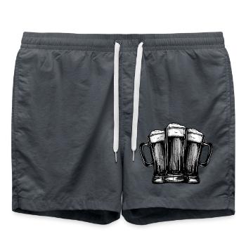 Beer Beer Mug Team - Swim Trunks - anthracite - Front - AI Model Male 185 light (185cm)
