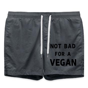 Not bad for a vegan - Swim Trunks - anthracite - Front - AI Model Male 185 light (185cm)